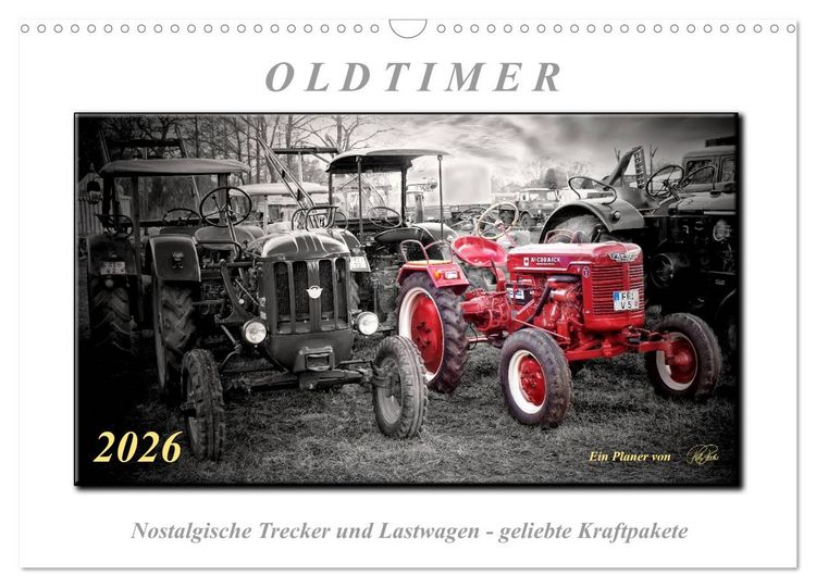 Produktbild: Oldtimer - nostalgische Trecker und Lastwagen (Wandkalender 2026 DIN A3 quer), CALVENDO Monatskalender