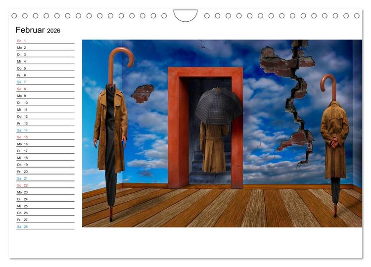 Produktbild: PHANTASTISCHER REALISMUS - SURREALE WELTEN (Wandkalender 2026 DIN A4 quer), CALVENDO Monatskalender