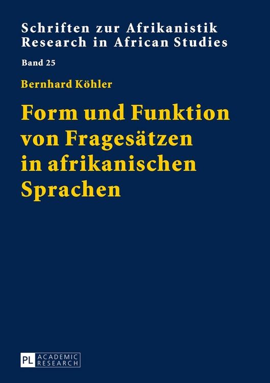 Produktbild: Form und Funktion von Frages&auml;tzen in afrikanischen Sprachen