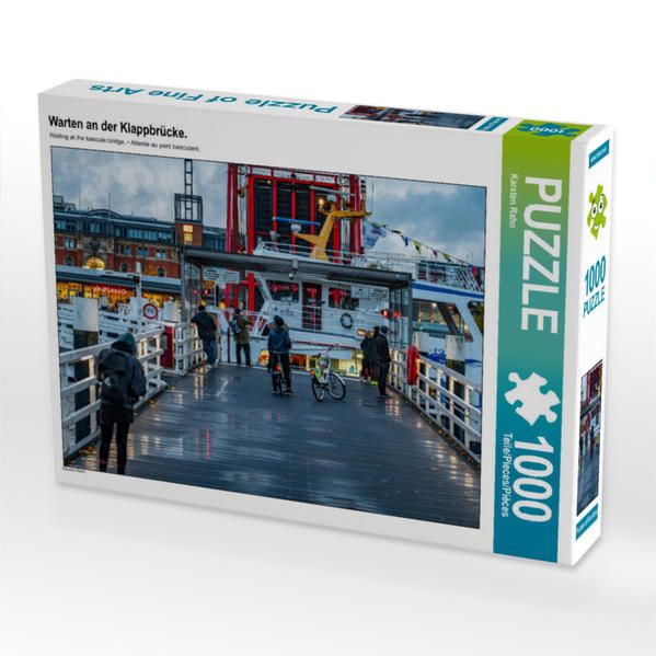Produktbild: CALVENDO Puzzle Warten an der Klappbr&uuml;cke. | 1000 Teile Lege-Gr&ouml;&szlig;e 64x48cm Foto-Puzzle f&uuml;r gl&uuml;ckliche Stunden
