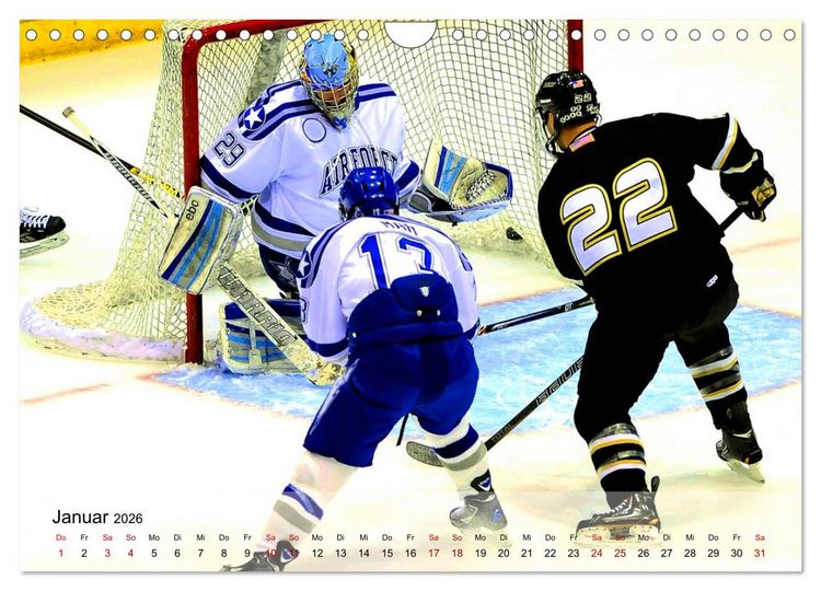 Produktbild: Eishockey - Kampf um den Puck (Wandkalender 2026 DIN A4 quer), CALVENDO Monatskalender
