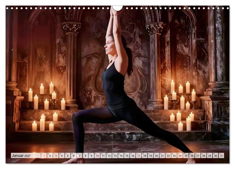Produktbild: Dark Yoga &ndash; Heilige Stille im Schatten (Wandkalender 2027 DIN A3 quer), CALVENDO Monatskalender
