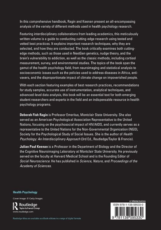 Produktbild: Handbook of Research Methods in Health Psychology