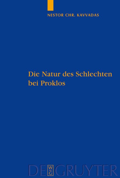 Produktbild: Die Natur des Schlechten bei Proklos