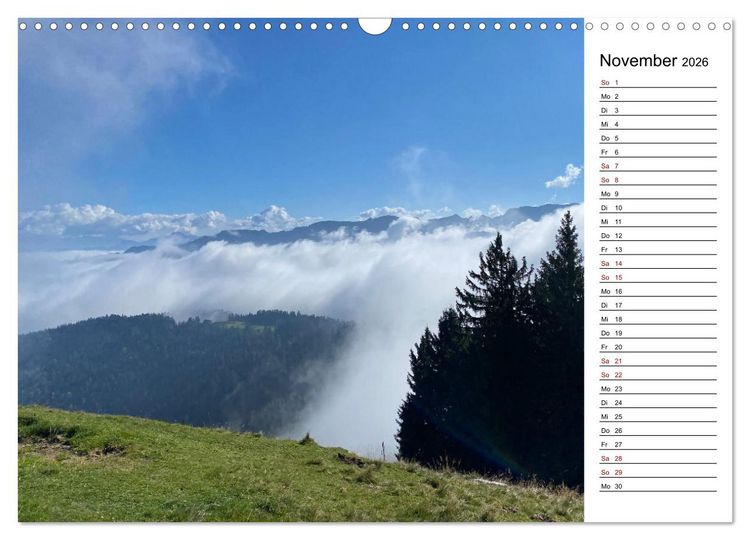 Produktbild: Alpenauszeit - Bergmomente f&uuml;rs Herz (Wandkalender 2026 DIN A3 quer), CALVENDO Monatskalender