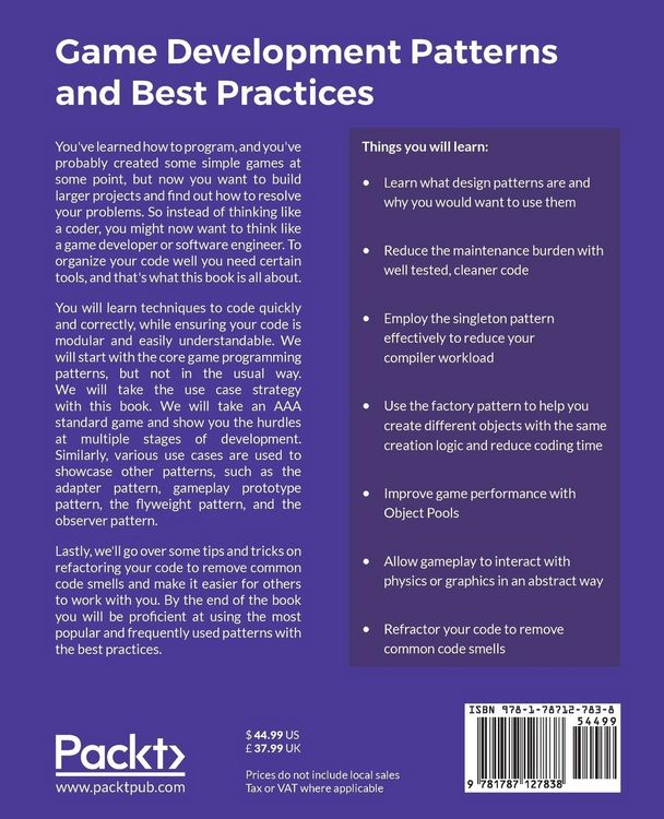 Produktbild: Game Development Patterns and Best Practices