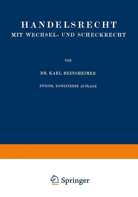 Produktbild: Handelsrecht mit Wechsel- und Scheckrecht