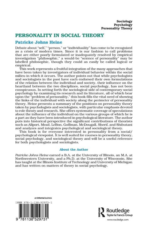 Produktbild: Personality in Social Theory