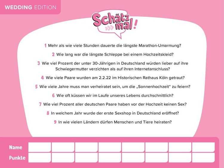 Produktbild: Sch&auml;tz mal! Wedding Edition