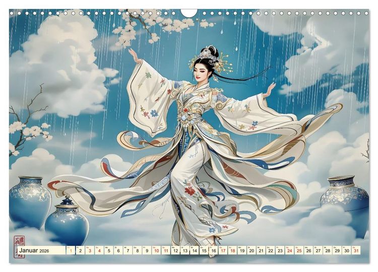 Produktbild: Rhythmus der chinesischen Anmut (Wandkalender 2026 DIN A3 quer), CALVENDO Monatskalender