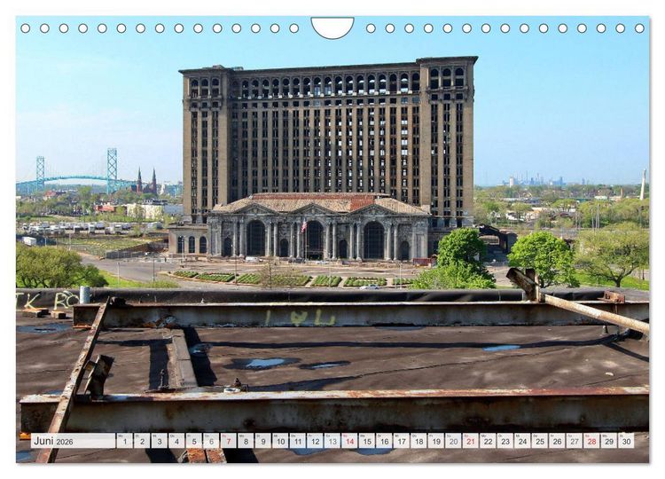 Produktbild: Detroit - Modern Ruins (Wandkalender 2026 DIN A4 quer), CALVENDO Monatskalender