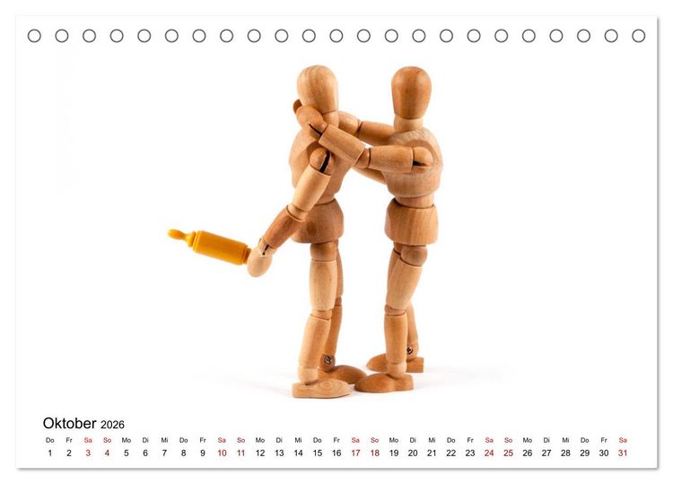 Produktbild: Und immer wieder mit Liebe (Tischkalender 2026 DIN A5 quer), CALVENDO Monatskalender