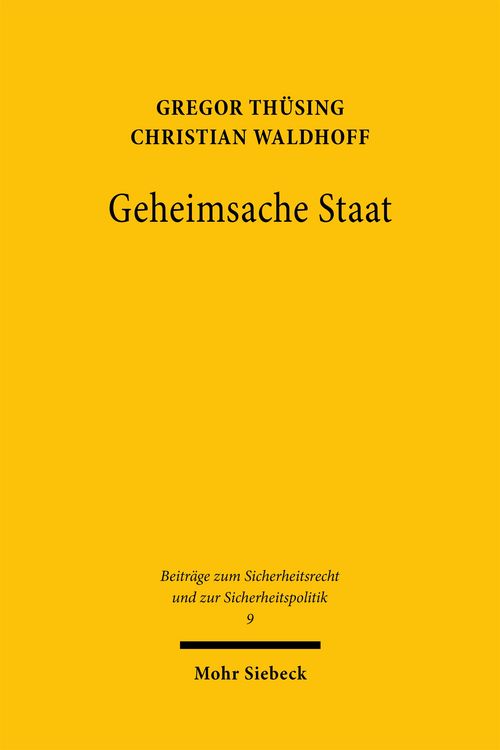 Produktbild: Th&uuml;sing, G: Geheimsache Staat