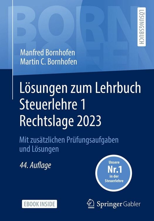 Produktbild: L&ouml;sungen zum Lehrbuch Steuerlehre 1 Rechtslage 2023