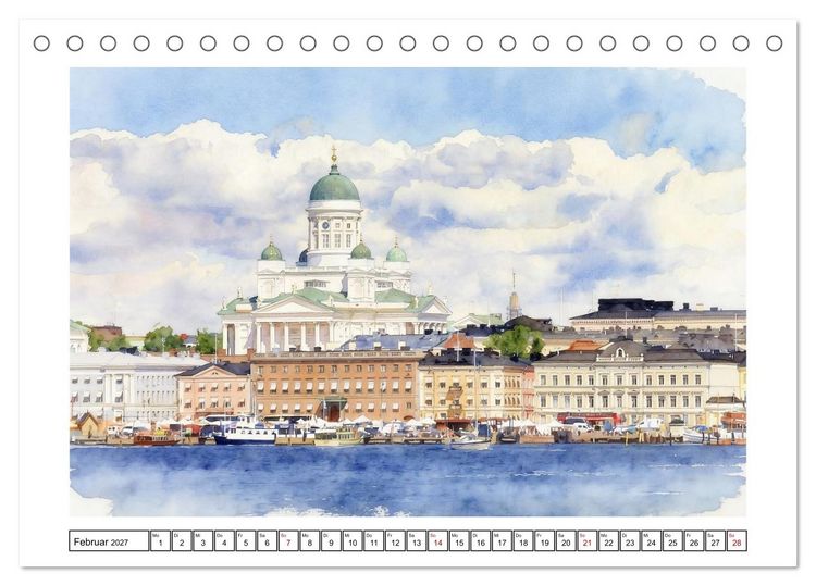 Produktbild: Finnland - Naturparadies (Tischkalender 2027 DIN A5 quer), CALVENDO Monatskalender