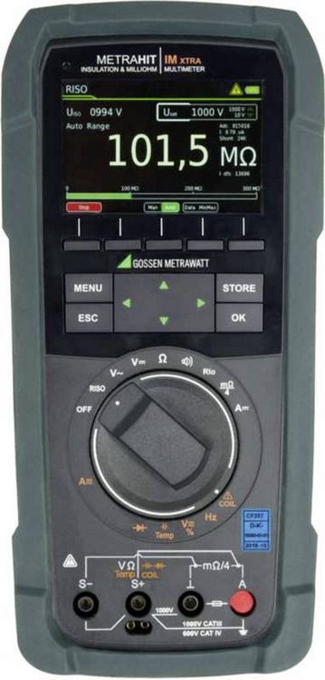 Produktbild: Gossen Metrawatt M273S Hand-Multimeter, Hochpr&auml;zisions-Messger&auml;t kalibriert (DAkkS-akkreditiertes Labor) digital Datenlogger CAT III 1000 V, CAT IV