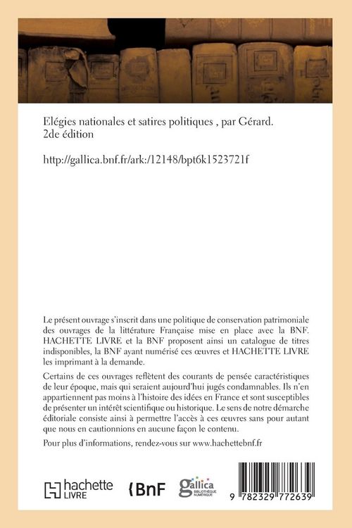Produktbild: El&eacute;gies nationales et satires politiques. 2e &eacute;dition