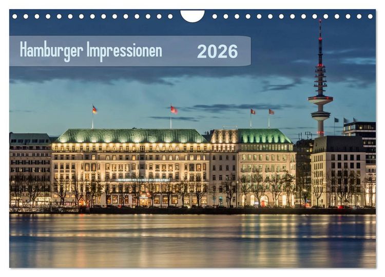 Produktbild: Hamburger Impressionen 2026 (Wandkalender 2026 DIN A4 quer), CALVENDO Monatskalender
