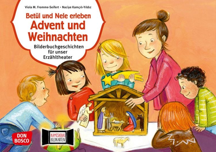 Produktbild: Bet&uuml;l und Nele erleben Advent und Weihnachten. Kamishibai Bildkartenset.