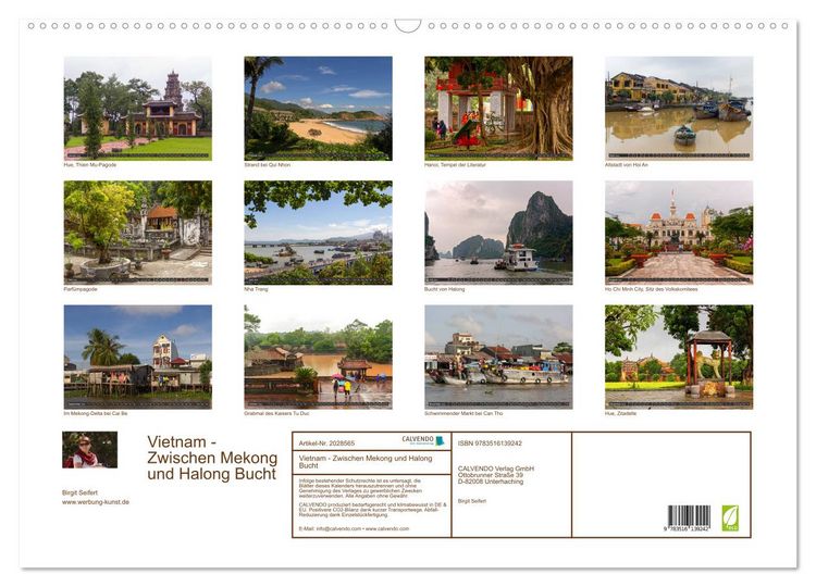 Produktbild: Vietnam - Zwischen Mekong und Halong Bucht (Wandkalender 2026 DIN A2 quer), CALVENDO Monatskalender
