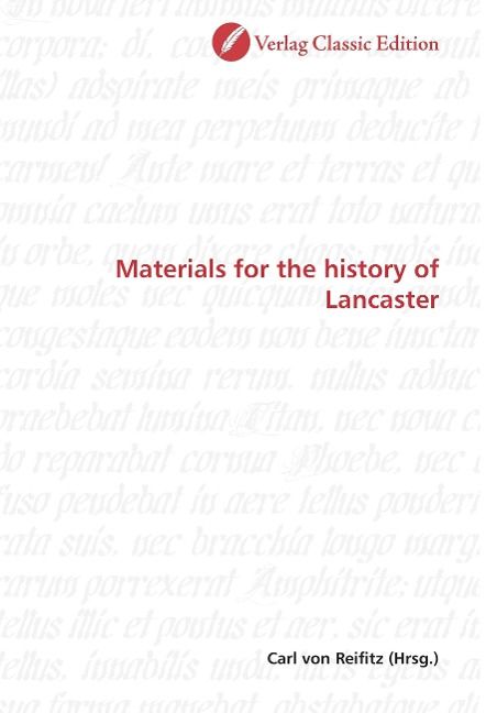Produktbild: Materials for the history of Lancaster