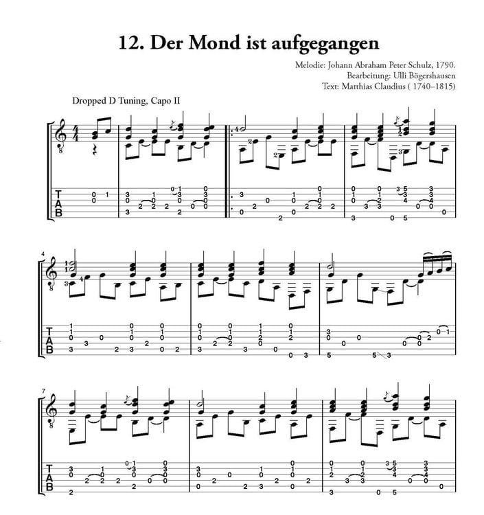 Produktbild: Deutsche Volkslieder f&uuml;r Fingerstyle Guitar
