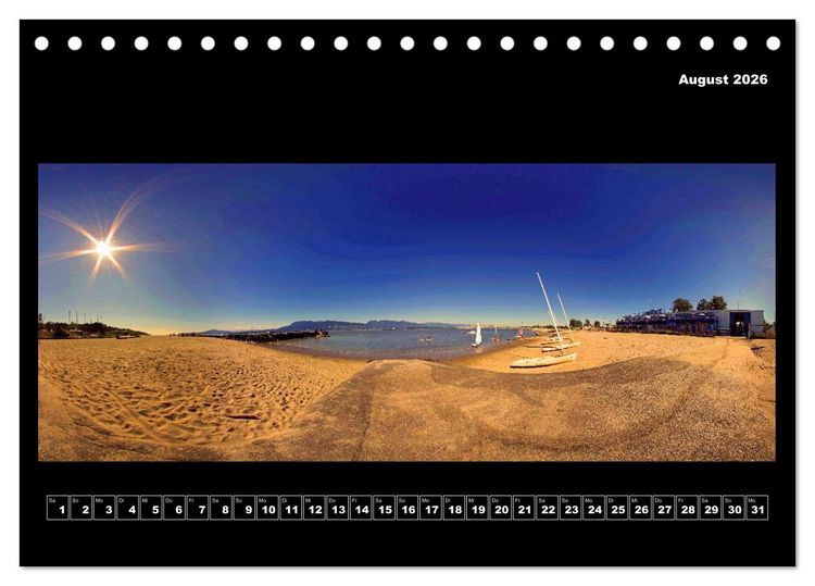 Produktbild: Vancouver / Kanada in faszinierender 360&deg; Panorama-Photographie (Tischkalender 2026 DIN A5 quer), CALVENDO Monatskalender