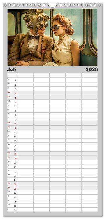 Produktbild: Familienplaner 2026 - Astronauten Outfits mit 5 Spalten (Wandkalender, 21 x 45 cm) CALVENDO