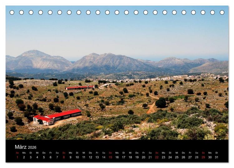 Produktbild: Insel Kreta (Tischkalender 2026 DIN A5 quer), CALVENDO Monatskalender