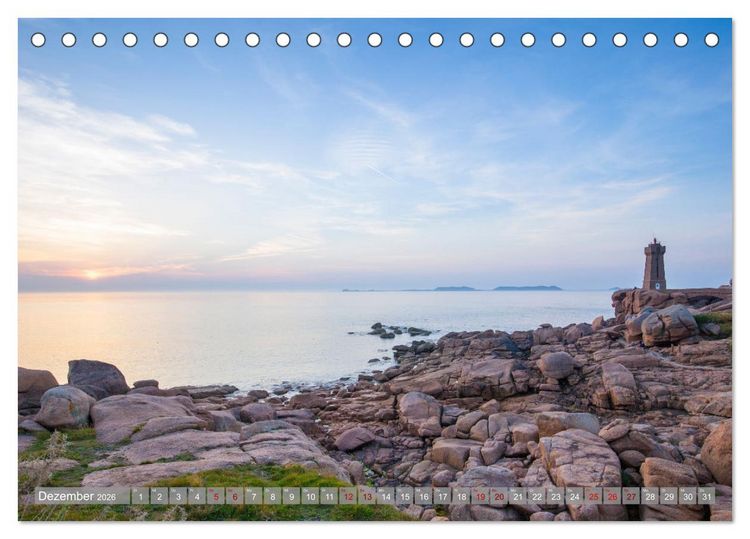 Produktbild: Momente einer Reise - Bretagne (Tischkalender 2026 DIN A5 quer), CALVENDO Monatskalender