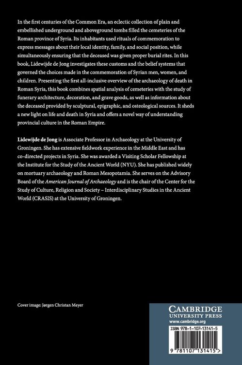 Produktbild: The Archaeology of Death in Roman Syria