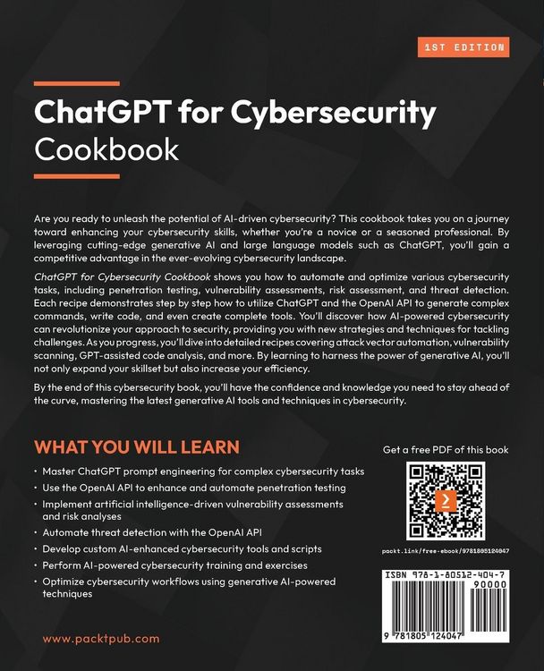 Produktbild: ChatGPT for Cybersecurity Cookbook