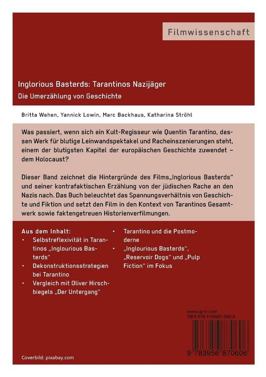 Produktbild: Inglorious Basterds: Tarantinos Nazij&auml;ger. Die Umerz&auml;hlung von Geschichte