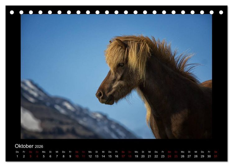 Produktbild: Island - Eine Reise in Bildern (Tischkalender 2026 DIN A5 quer), CALVENDO Monatskalender