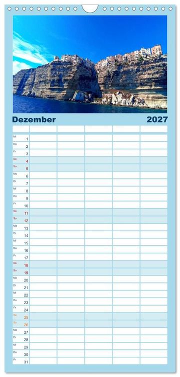 Produktbild: Familienplaner 2027 - Korsika - Farben einer wilden Sch&ouml;nheit mit 5 Spalten (Wandkalender, 21 x 45 cm) CALVENDO