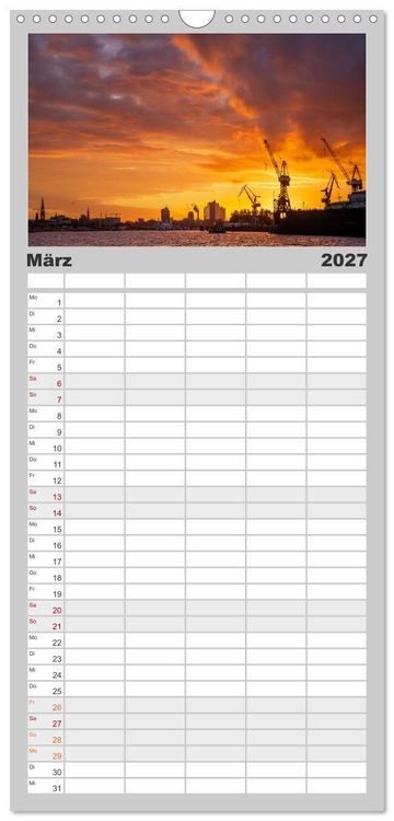 Produktbild: Familienplaner 2027 - Urbane Impressionen: Hansestadt Hamburg - Tor zur Welt mit 5 Spalten (Wandkalender, 21 x 45 cm) CALVENDO