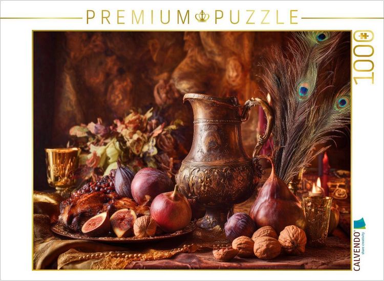 Produktbild: CALVENDO Puzzle Ein gedeckter Tisch, ein Herz voller F&uuml;lle | 1000 Teile Lege-Gr&ouml;&szlig;e 64x48cm Foto-Puzzle f&uuml;r gl&uuml;ckliche Stunden