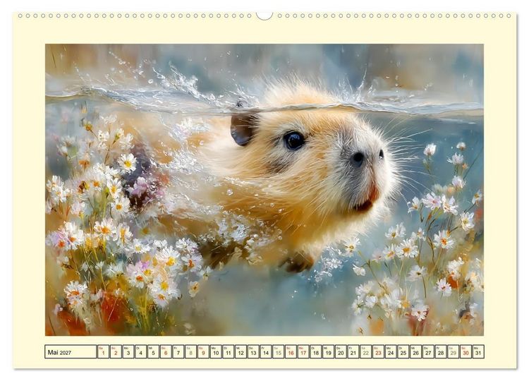 Produktbild: Capybaras. Zarte Momente zwischen Wasser und Wiesen (Wandkalender 2027 DIN A2 quer), CALVENDO Monatskalender