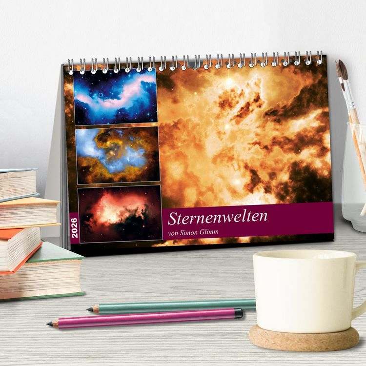 Produktbild: Sternenwelten (Tischkalender 2026 DIN A5 quer), CALVENDO Monatskalender