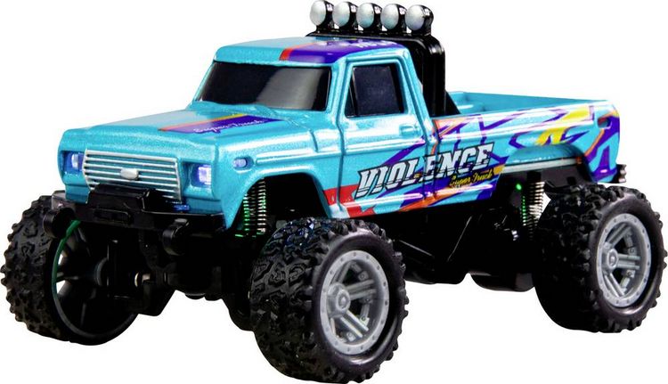 Produktbild: Amewi Brushed 1:64 RC Modellauto Elektro Monstertruck Heckantrieb (2WD) RtR 2,4 GHz inkl. Akku und Ladekabel, mit Lichteffekt