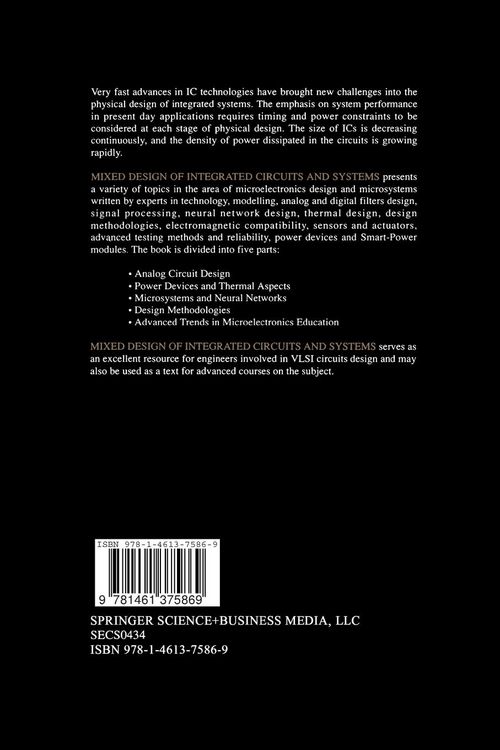 Produktbild: Mixed Design of Integrated Circuits and Systems