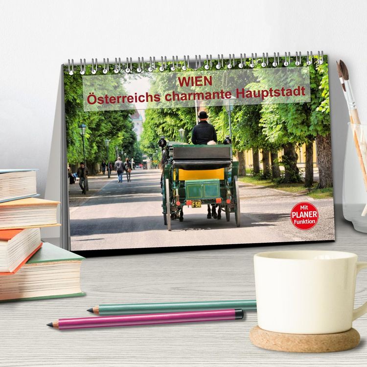 Produktbild: Wien - &Ouml;sterreichs charmante Hauptstadt (Tischkalender 2026 DIN A5 quer), CALVENDO Monatskalender