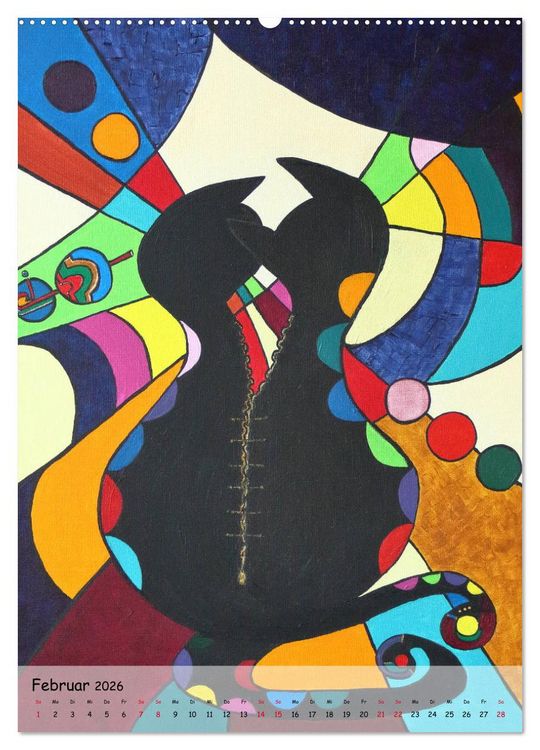 Produktbild: K&auml;tz, Petra Kolossa, Pop-Art-Kunstdrucke (Wandkalender 2026 DIN A2 hoch), CALVENDO Monatskalender