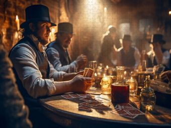 Produktbild: CALVENDO Puzzle Pokerrunde im wilden Westen | 1000 Teile Lege-Gr&ouml;&szlig;e 64x48cm Foto-Puzzle f&uuml;r gl&uuml;ckliche Stunden