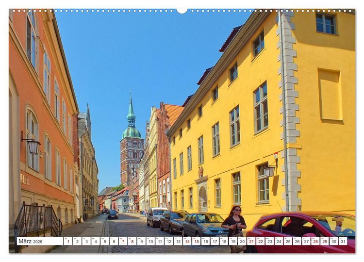 Produktbild: Hansestadt Stralsund - Ein Sommertag an der Ostseek&uuml;ste Vorpommerns (Wandkalender 2026 DIN A2 quer), CALVENDO Monatskalender