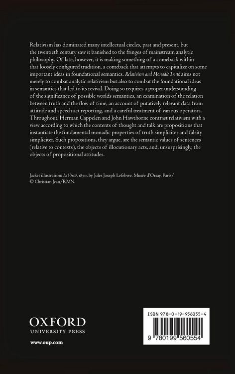 Produktbild: Relativism and Monadic Truth