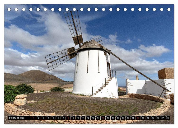 Produktbild: Fuerteventura - Hart am Wind (Tischkalender 2026 DIN A5 quer), CALVENDO Monatskalender