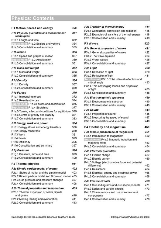 Produktbild: Cambridge Igcse(tm) Co-Ordinated Sciences Teacher Guide
