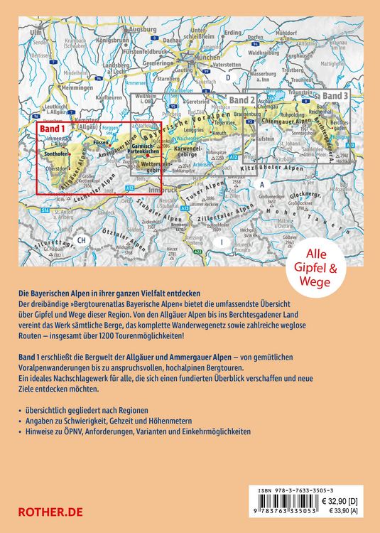 Produktbild: Bergtourenatlas Bayerische Alpen - Band 1: Allg&auml;uer & Ammergauer Alpen