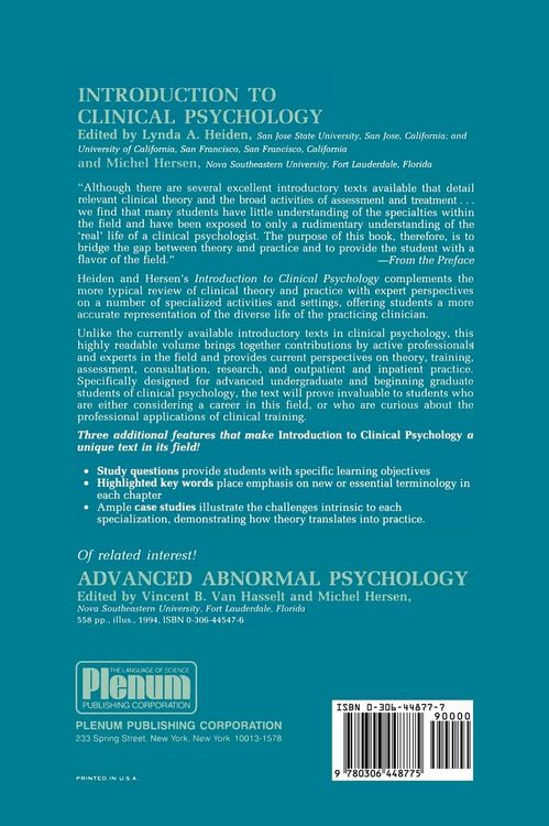 Produktbild: Introduction to Clinical Psychology